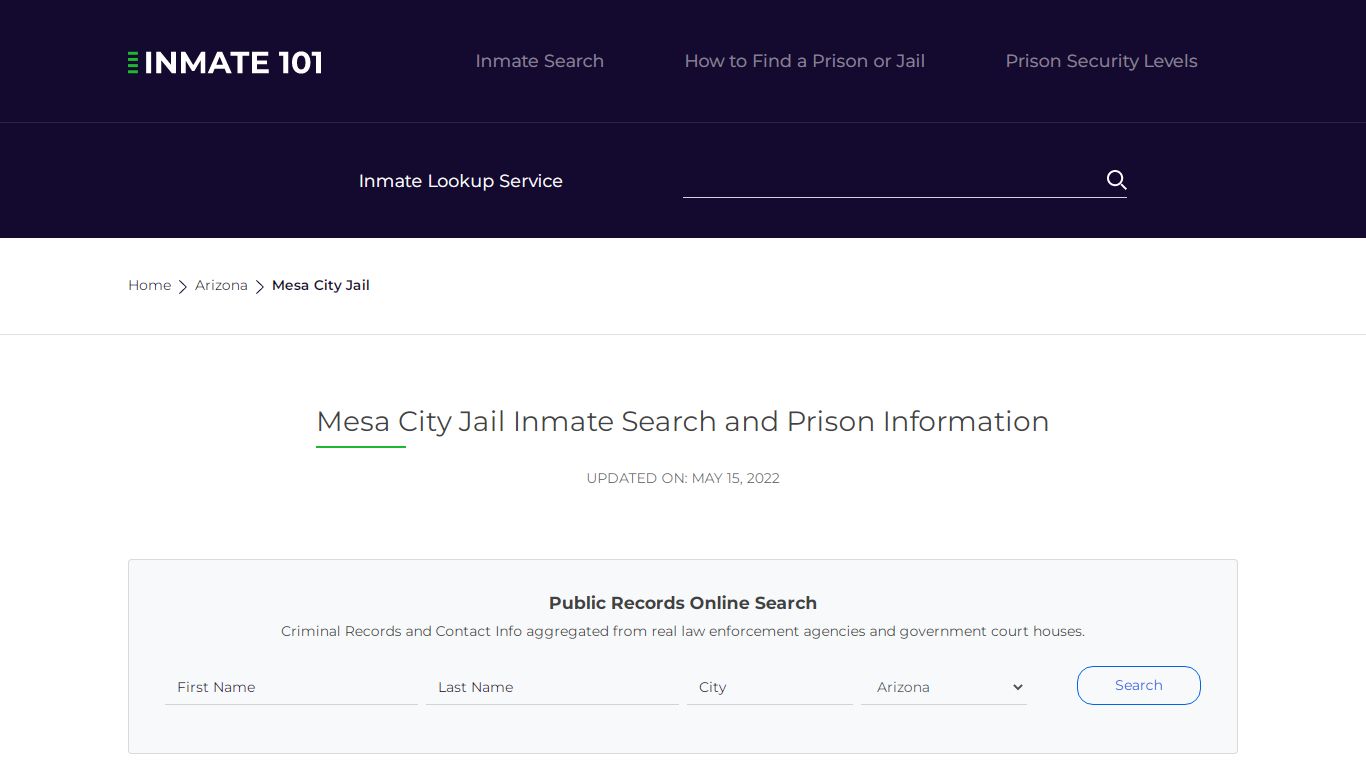 Mesa City Jail Inmate Search, Visitation, Phone no ...